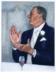 Felicitations, 2007 (olja över kol på papper)